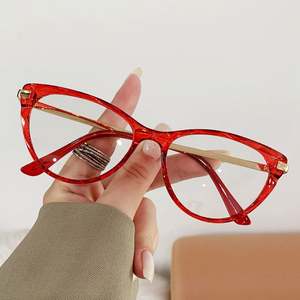 Monturas de Gafas de Moda Personalizadas con Logotipo, Monturas Metálicas con Bloqueo de Luz Azul para Mujer, Gafas con Protección Contra la Luz Azul - Product Image 5