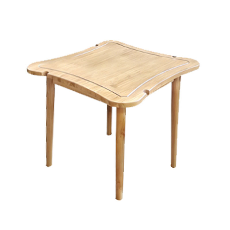 Table carrée couleur bois naturel