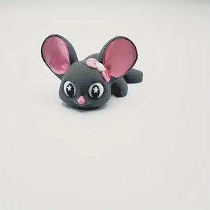 Souris mignonne imprimée en 3D avec articulations mobiles pour la décoration créative de bureau et de chambre, dinosaures et animaux intéressants - Product Image 5