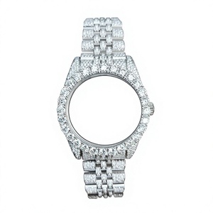 Montre mécanique automatique de luxe vintage pour homme NYC DIAMOND EMPIRE, en acier inoxydable, avec diamants Moissanite, boîtier rond - Product Image 1
