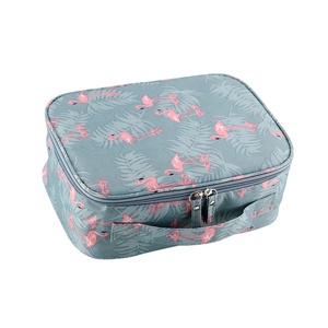 BSCI ISO Sedex FAMA Neceser de <span class=keywords><strong>Maquillaje</strong></span> de Viaje Completo con Estampado de Flamencos, Bolsa de Lona Plegable Colgante con Cremallera - Product Image 3