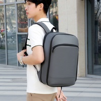 Mochila Expandible para Portátil de Negocios, Mochila de Viaje Resistente al Agua con Compartimento para Equipaje, Mochila Escolar de Gran Capacidad para Hombre
