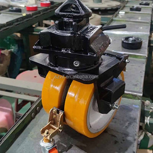 3 Tonnen oder <span class=keywords><strong>5</strong></span> Tonnen Doppel rad Eisenkern PU Container Lenkrad - Product Image 4