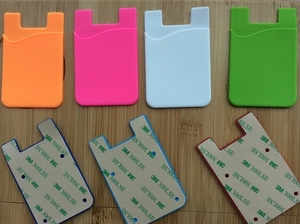 Portatarjetas de silicona multifunción, soporte Universal <span class=keywords><strong>para</strong></span> tarjeta de teléfono móvil, pegatina de silicona - Product Image 5