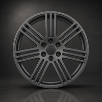 Nouvelle jante en alliage d'aluminium forgé 20 rayons, finition mate anthracite, logo personnalisé, 16-22 pouces, 5x114.3