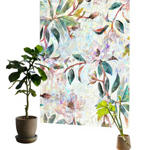 Film de fenêtre de confidentialité en verre teinté fantaisie, vinyle givré, sans colle, adhésif statique, rectangle, Chine, maison, cuisine, bureau, salle de bain, 44x200cm - Product Image 1