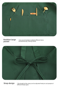 High Quality Adjustable Fashion Cross Back <strong>Adult</strong> <strong>Bib</strong> <strong>Custom</strong> Logo for Hair Salon Barista Coffee Shop Bakery Work Wear - Product Image 5