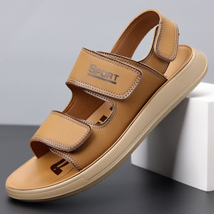 Men's Lightweight Cushioning Sports Casual Open Summer Outdoor Walking Beach Waterproof Massage PU Upper Steel <b>Toe</b> Arch <b>Support</b> - Product Image 1