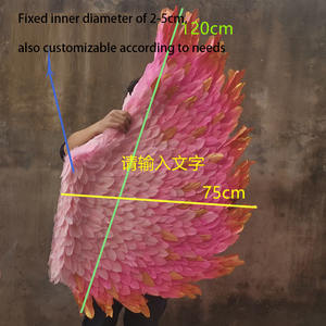Personnalisation <span class=keywords><strong>d</strong></span>'usine grandes ailes de balançoire de plume <span class=keywords><strong>d</strong></span>'<span class=keywords><strong>ange</strong></span> géant avec base pour <span class=keywords><strong>d</strong></span>écoration de mariage <span class=keywords><strong>d</strong></span>écoration murale de toile de fond - Product Image 4