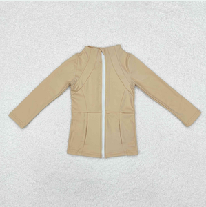 Veste de yoga à manches longues pour bébés filles avec poches zippées - Product Image 2
