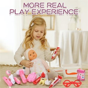 Jeu de faux outils médicaux en plastique pour enfants, jouet éducatif pour faire semblant, petits outils médicaux, ensemble pour filles - Product Image 3