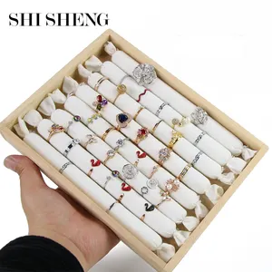 Shi Sheng Mode Diy Houten Beweegbare Ring Armband Geschenklade Houder Voor Sieraden Teller Display 8 Maten Fit