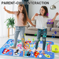 Tapis musical à motifs de véhicules de dessins animés pour enfants, tapis de danse avec clavier de piano pour tout-petits
