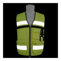 Veste de sécurité réfléchissante avec poche zippée, logo personnalisé, OEM ODM, gilet réfléchissant