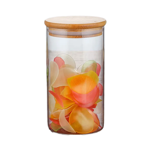 Juego de Recipientes de <span class=keywords><strong>Vidrio</strong></span> Borosilicato de Alta Calidad Sunshine Export con <span class=keywords><strong>Tapa</strong></span> de Bambú, 10 oz, para Almacenamiento de Alimentos en la Cocina, Importado para Azúcar - Product Image 4