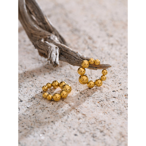 JINYOU 114 Nueva Tendencia, Pendientes <span class=keywords><strong>de</strong></span> Clip Redondos Lisos con Baño <span class=keywords><strong>de</strong></span> <span class=keywords><strong>Oro</strong></span>, Joyería <span class=keywords><strong>de</strong></span> Acero Inoxidable para Mujer, <span class=keywords><strong>Ear</strong></span> <span class=keywords><strong>Cuff</strong></span> - Product Image 4
