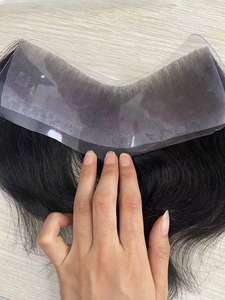 วิกผมคนอินเดียสำหรับผู้ชาย6นิ้ว,ผมปลอมชายหน้าผาก - Product Image 3