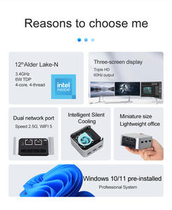 Mini <span class=keywords><strong>PC</strong></span> Firebat T8 de haute qualité avec processeur Intel Celeron 4 cœurs, DDR5, SSD 16 Go 512 Go, prise AU, idéal pour la maison ou les étudiants - Product Image 6