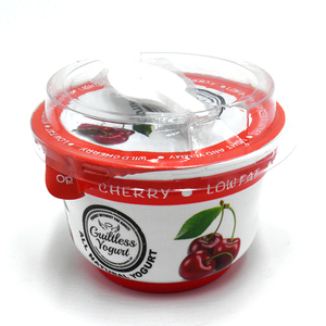 Gobelet en plastique jetable de 200 ml (7 oz) <span class=keywords><strong>au</strong></span> goût cerise avec couvercle en aluminium scellé - Product Image 4