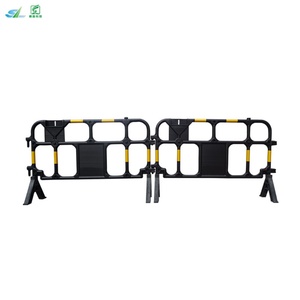Barrières de chantier temporaires en plastique moulé, mobiles, pour le contrôle des foules dans les rues, les événements, les barricades de circulation et la sécurité - Product Image 3