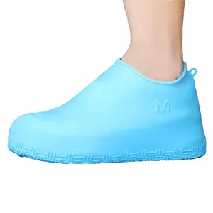 Recyclable बारिश निविड़ अंधकार Overshoes विरोधी स्किड निविड़ अंधकार सिलिकॉन जूता कवर