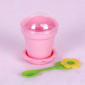 Flower Shaped Ice Cream Spoons Disposable Cake Spoons For Mini Cakes Party Use Green Pink Yellow - Product Image 2