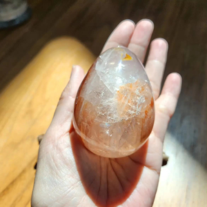 Œuf de cristal de quartz rouge naturel poli en gros, pierre de guérison, Feng Shui, cadeau pour la maison et le bureau - Product Image 2