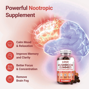 Private Label integratore a base di erbe estratto gommoso complesso Ashwagandha coda di tacchino Cordyceps Chaga Reishi leoni criniera funghi enzima - Product Image 2