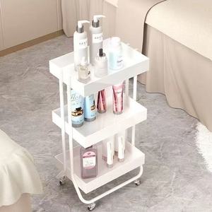 High-end Gold Original Light Luxury Trolley For Beauty Salon Skin Management Car With Storage Shelf Metal Plastic <b>Tool</b> Cart - Product Image 6