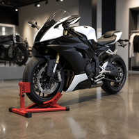 Support de roue avant réglable en hauteur pour moto, idéal pour l'exposition, la salle d'exposition, le garage et la réparation