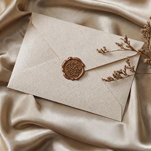 Ensemble de papier à lettres et d'enveloppes en papier kraft épais imprimé à la cire, pour lettres d'amour manuscrites, cadeau pour la confession d'un petit ami/une petite amie - Product Image 1