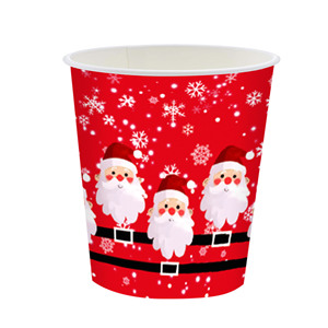 Platos, Vasos y Servilletas de Papel con Diseño de Copos de Nieve y Santa Claus para Navidad, Kit de Artículos Desechables para Fiestas, Biodegradables - Product Image 4