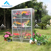 Petites maisons de passe-temps populaires en polycarbonate de serre de cadre en aluminium de jardin
