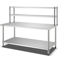 Tables de travail robustes en métal pour hôtels et restaurants, tables de travail mobiles pour pharmacies TKA