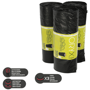 Sacchi per la Spazzatura Facili da Chiudere, 120 Litri, Rotolo da 10 Sacchi - Product Image 3