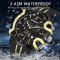 Reloj de Pulsera SANDA 9017 para Hombre, de Cuarzo, Resistente al Agua, con Seis Agujas, Textura de Lujo, Calendario, Cronógrafo, Luminoso, para Negocios