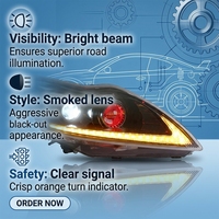 Feux avant de voiture, accessoires auto pour Ford Focus 2009-2011, ensemble de phares LED, mise à niveau, style Demon Eyes, lentille de projecteur