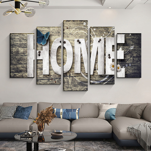 5 पैनल आधुनिक लिविंग रूम सजाया कैनवास कला पेंटिंग जानवर चल रहे घोड़े की तस्वीरें आंतरिक दीवार कला सजावट - Product Image 5