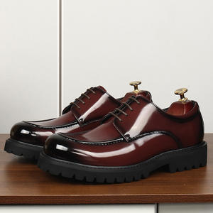 Wedding Bridegroom's Square Toe Leather Formal <b>Shoes</b> <b>for</b> <b>Men</b> Business Office Career Breathable Lightweight Lace-Up - Product Image 2