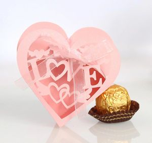 Boîte cadeau en papier pour la Saint-Valentin Love Heart Candy <span class=keywords><strong>Dragee</strong></span> Box Emballage de chocolat d'<span class=keywords><strong>anniversaire</strong></span> de mariage Boîte cadeau d'emballage - Product Image 5