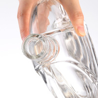 Exportation directe d'usine. Carafe à vin en verre cristal de style européen, bouteilles à whisky, verseur en verre transparent, bouteilles vides.