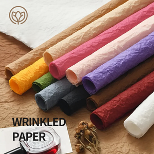 JYSM009 Papel Artesanal Coreano Ecológico y Colorido para Empaque de Ramos, Pulpa Mixta Engrosada, Papel Fenghua Plegado de una Sola Cara - Product Image 4