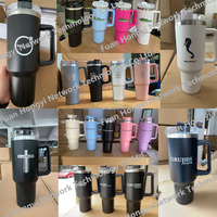 Vasos Térmicos al por Mayor con Logotipo Personalizado, Vasos Térmicos de Acero Inoxidable de 40 oz con Asa, Tapas y Cajas Personalizadas