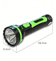 Lampe torche LED rechargeable, haute puissance, lumière puissante, longue portée, corps en plastique pour éclairage d'urgence extérieur, hôtel, incendie