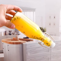Botol Kaca Kedap Udara Berkualitas Tinggi 100ml 200ml 250ml 300ml Dengan Tutup Gesper, Dapat Disesuaikan