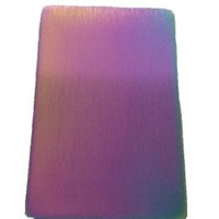 Cartes de visite vierges en acier inoxydable brossé mat, cartes postales métalliques pour marquage laser, impression UV couleur, fabriquées en Chine