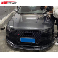 Capot de capot de moteur de style B9 en fibre de carbone pour Audi A4L de 2013 à 2016