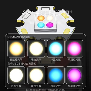 Lampe de poche rechargeable multicolore en alliage d'aluminium Smiling Shark pour la photographie - Product Image 4
