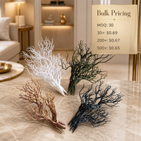 Branchelettes et coraux artificiels en plastique pour décorations de Noël modernes et décoration de salon, plante écologique faite à la main
