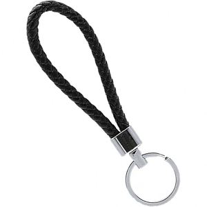 Llavero de Cuero Trenzado, Diseño Simple, Anillos de Llaves de Aleación Tejidos en PU, Correa Hecha a Mano para Coche, Bolso, Accesorios para Mujeres, Hombres y Niños - Product Image 1